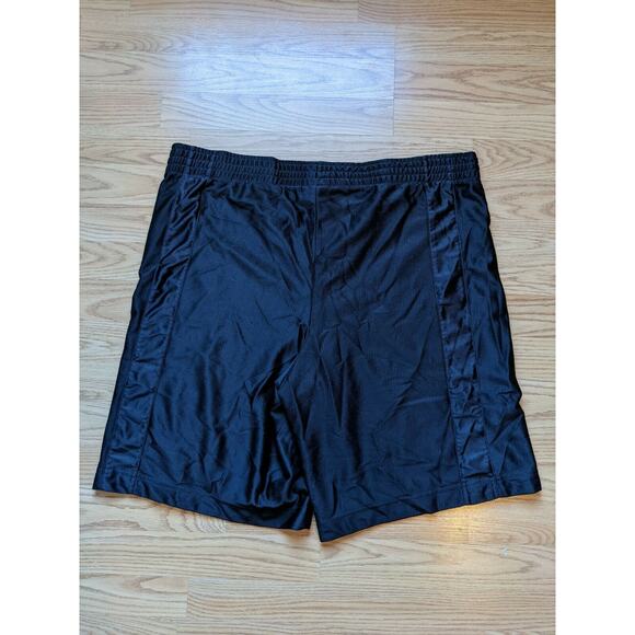 Mens Nike Polyester Athletic Shorts Size L Black Embroidered Swoosh Logo - Picture 2 of 10